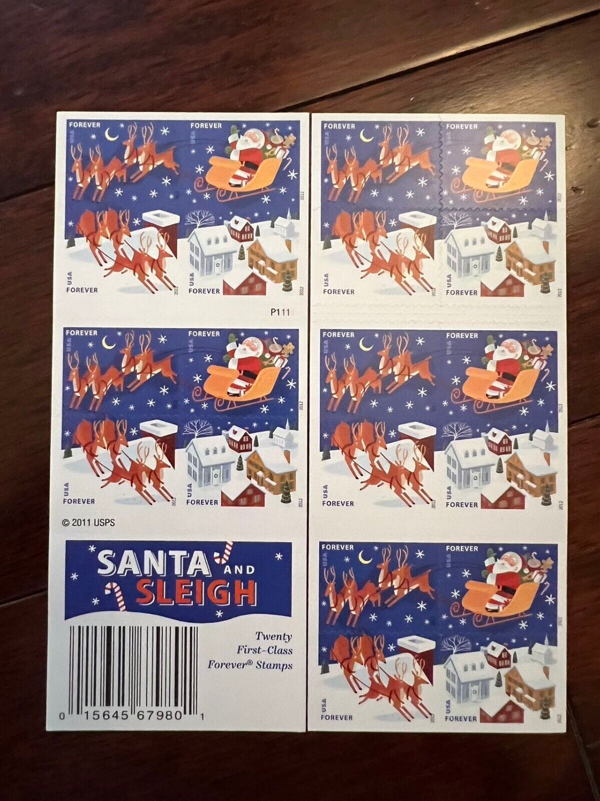 Santa and Sleigh 2012 USPS Stamps ��� All Brand New Forever Stamps i