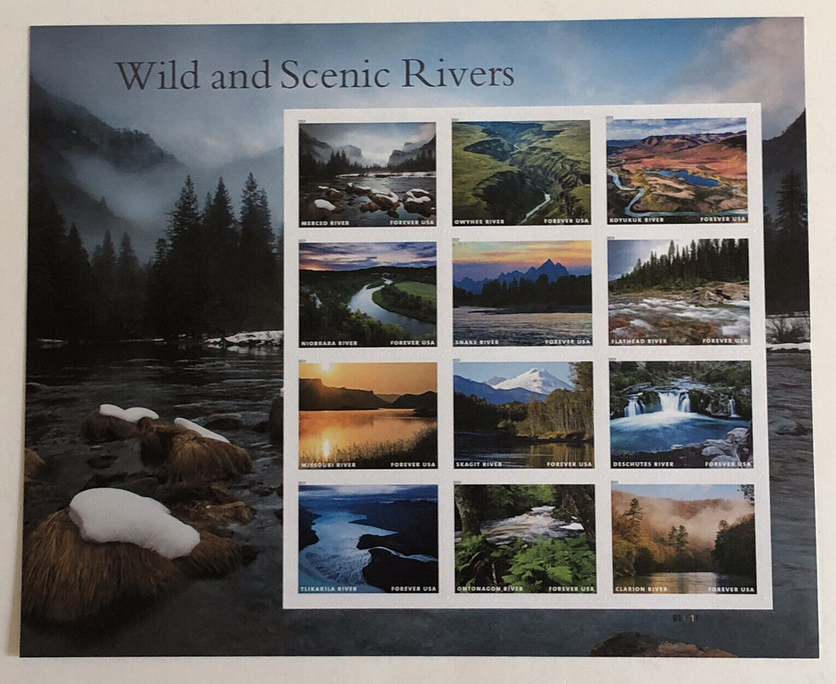 Wild And Scenic Rivers 2019 USPS Stamps ��� All Brand New Forever Stamps i