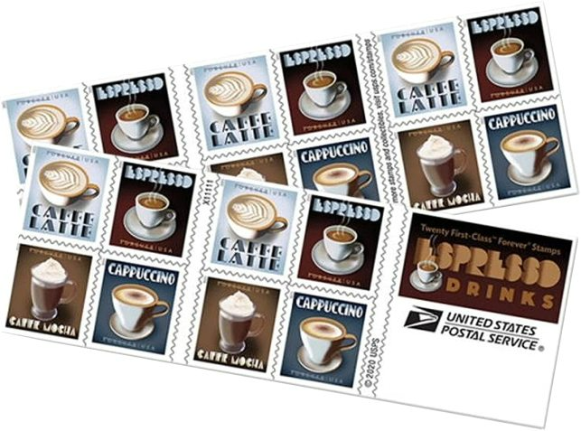 Espresso Drinks 2021 USPS Stamps