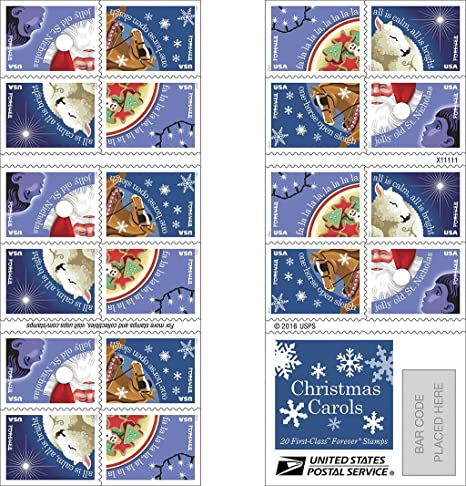 Christmas Carols 2017 USPS Stamps