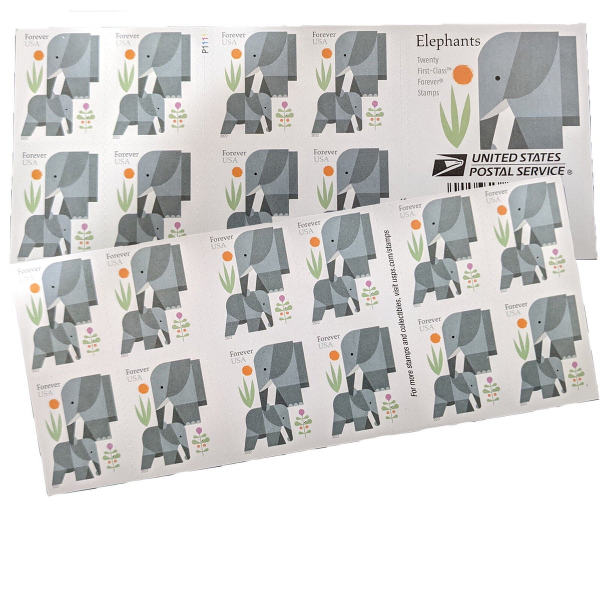 Elephants 2022 USPS Stamps ��� All Brand New Forever Stamps i