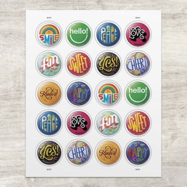 Pinback Buttons 2024 USPS Stamps ��� All Brand New Forever Stamps i