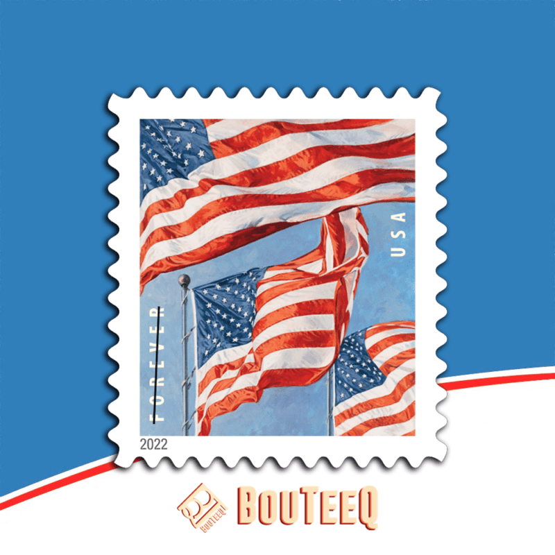 2022 US Flags USPS Stamps BouTeeQ