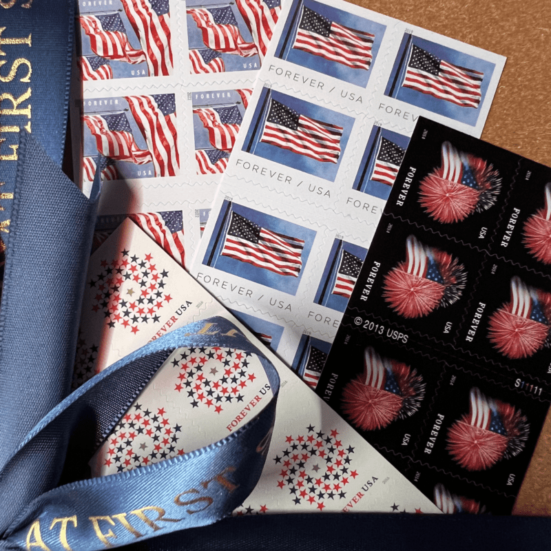 US Flag Stamps BouTeeQ